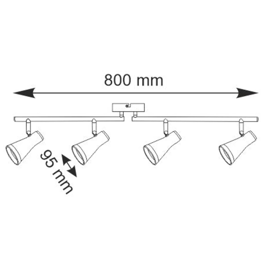 LED spotlight  BERG 4xLED/4,2W/230V svart