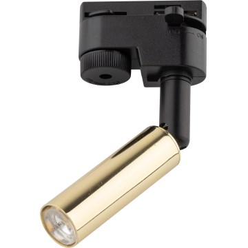 LED spotlight för 1-fas skensystem LAGOS 1xG9/3W/230V guld/svart