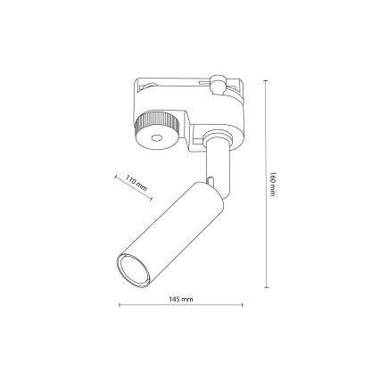 LED spotlight för 1-fas skensystem LAGOS 1xG9/3W/230V svart