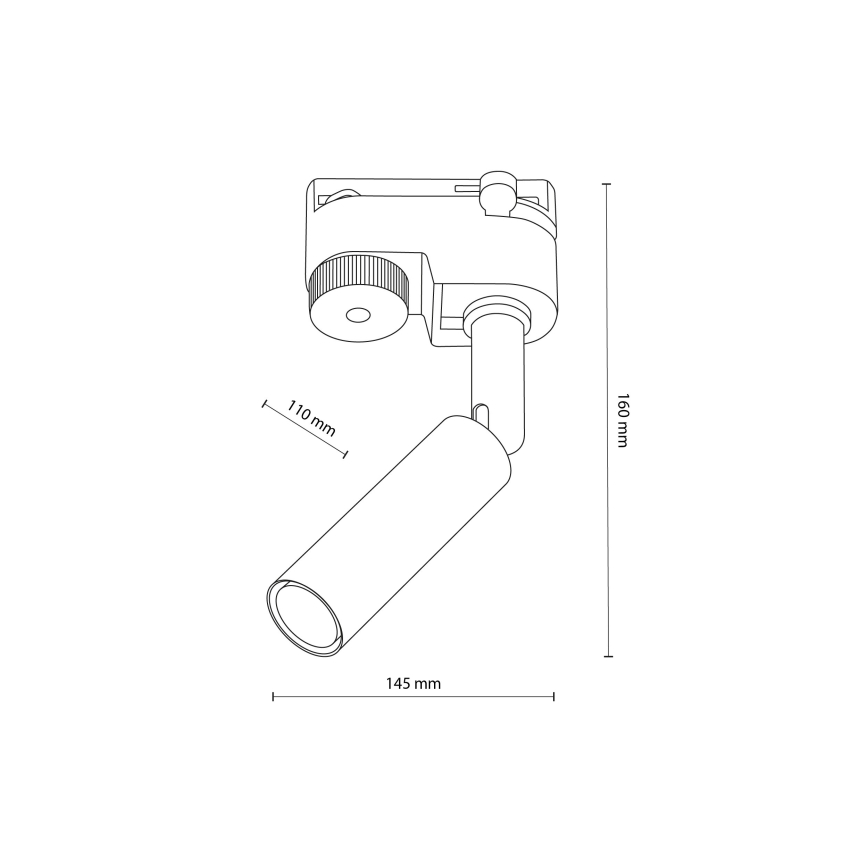 LED spotlight för 1-fas skensystem LAGOS 1xG9/3W/230V svart