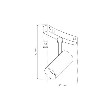 LED spotlight för skensystem MAGNETIC TRACK LED/7W/48V 3000K svart