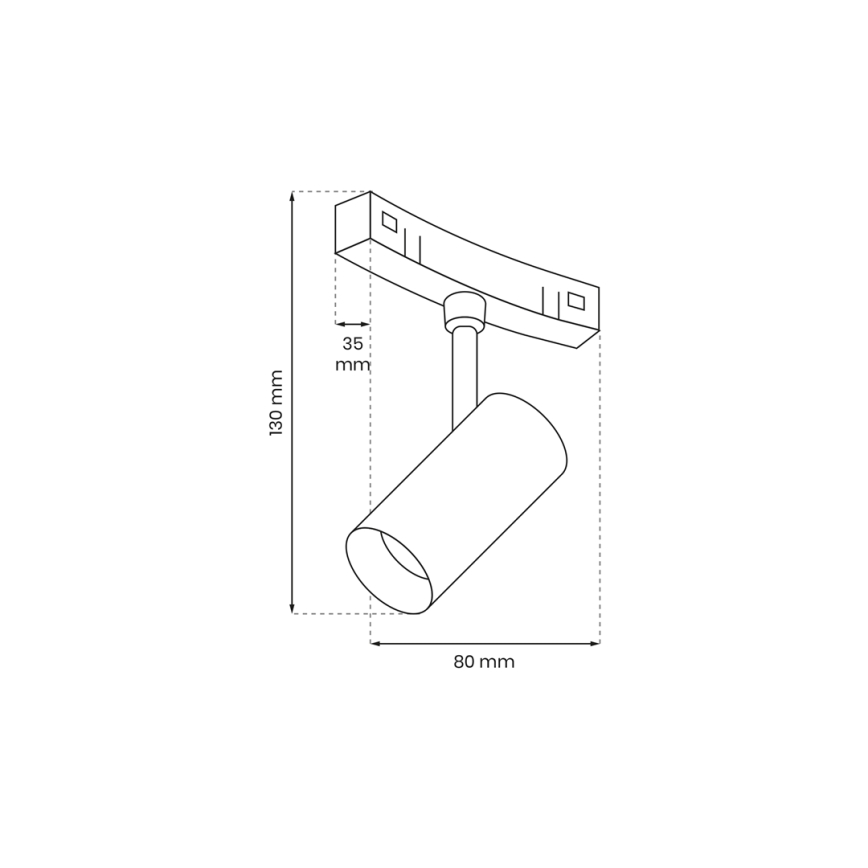 LED spotlight för skensystem MAGNETIC TRACK LED/7W/48V 3000K svart
