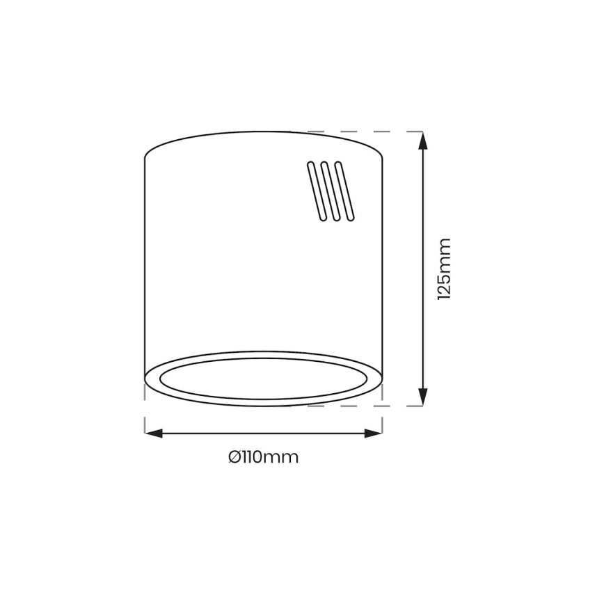 LED spotlight GEORGE 1xE27/6W/230V diameter 11 cm vit