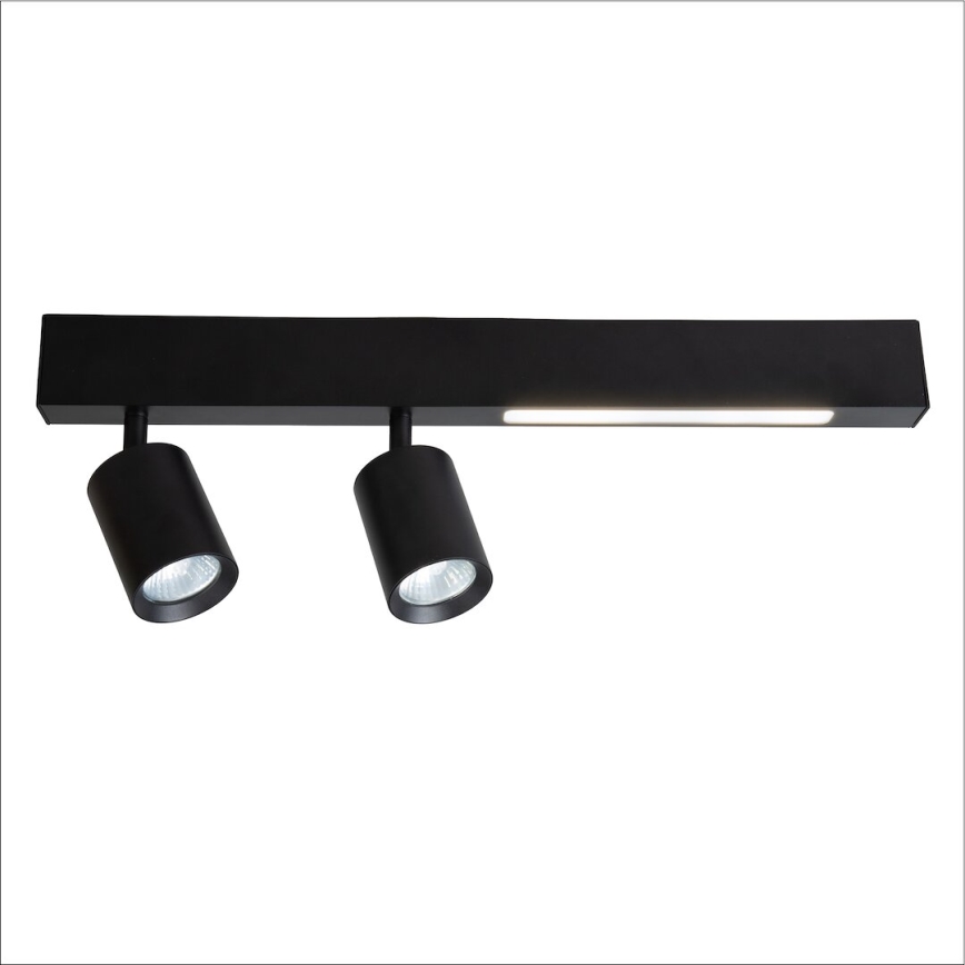 LED spotlight MAGNET LED/5W/230V + 2xGU10/60W 3000/4000K svart