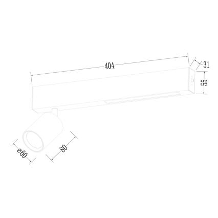 LED spotlight MAGNET LED/5W/230V + 2xGU10/60W 3000/4000K svart