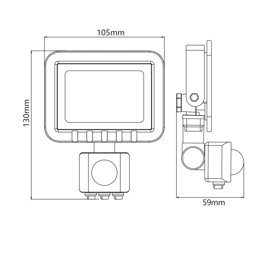 LED Spotlight med sensor LED/10W/230V