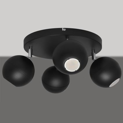 LED spotlight MIDWAY 4xGU10/6,5W/230V svart