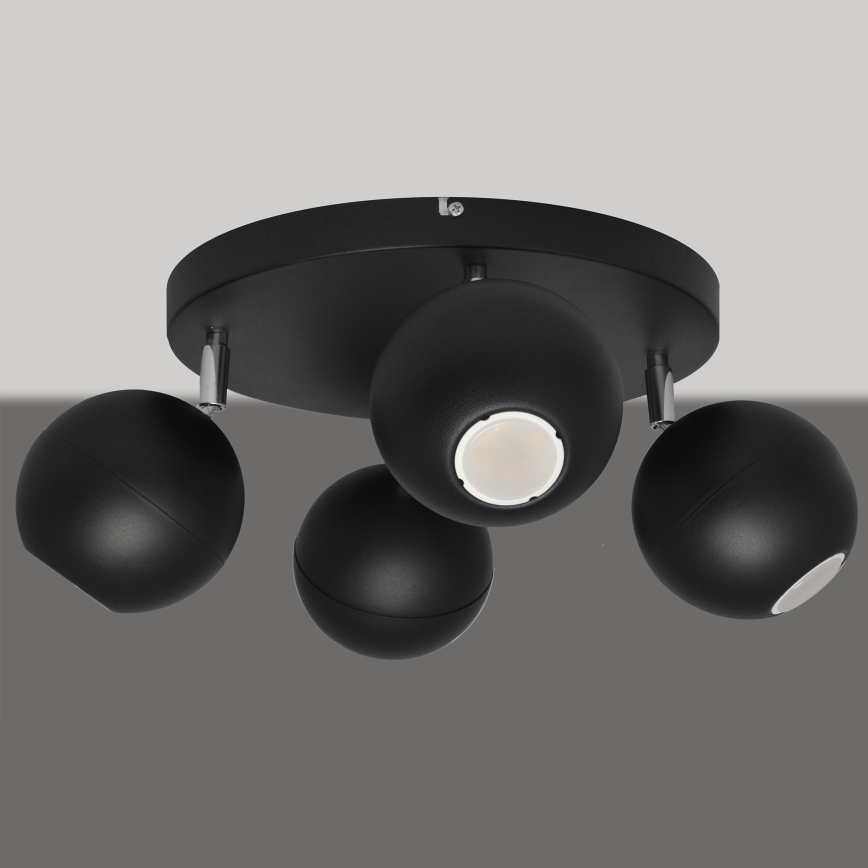 LED spotlight MIDWAY 4xGU10/6,5W/230V svart