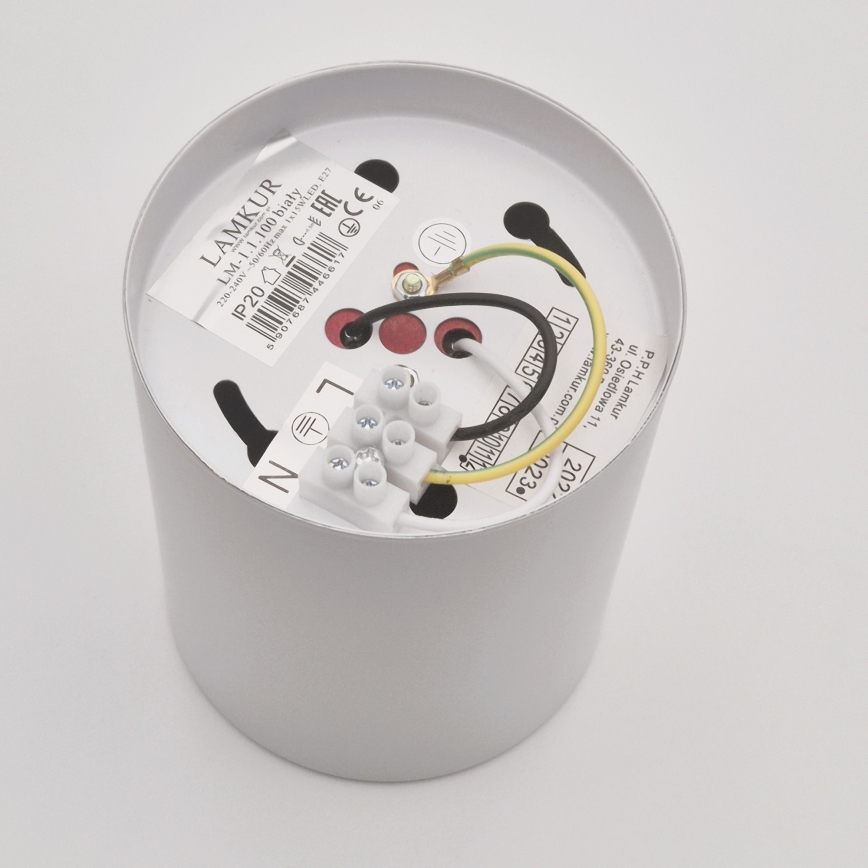 LED spotlight TACO 1xE27/15W/230V vit