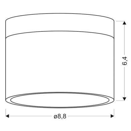 LED spotlight  TUBA LED/9W/230V vit /svart