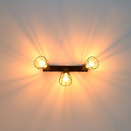 LED Spotlight  TUBE II 3xE27/15W/230V svart