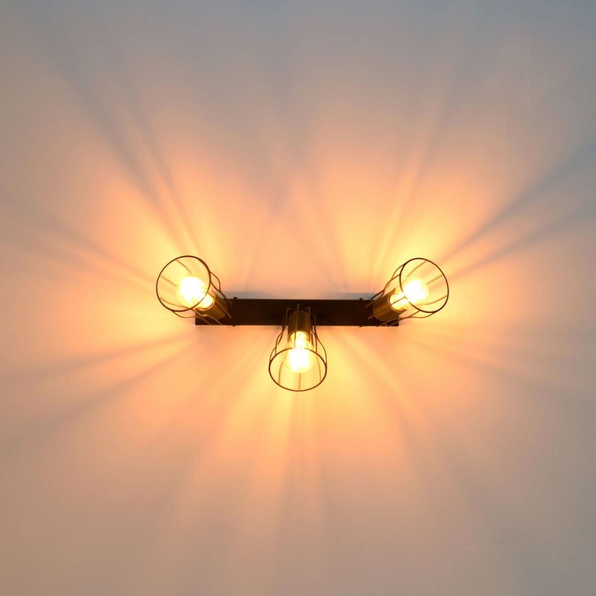 LED Spotlight  TUBE II 3xE27/15W/230V svart