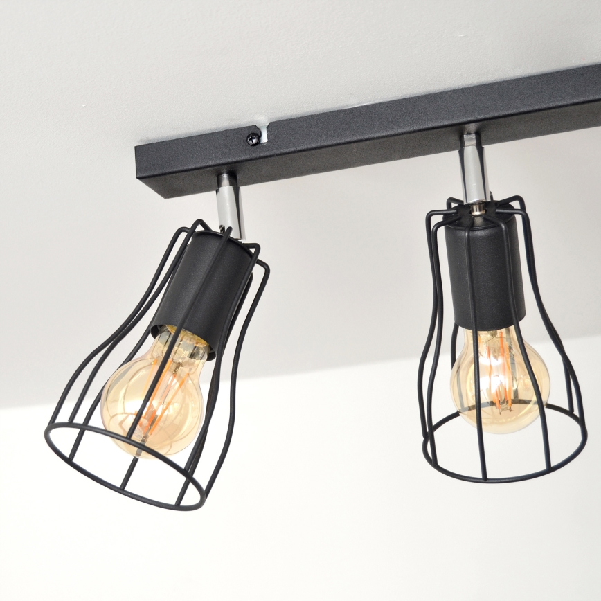 LED Spotlight  TUBE II 3xE27/15W/230V svart