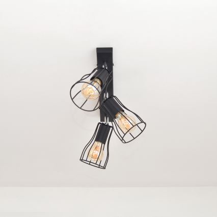 LED Spotlight  TUBE II 3xE27/15W/230V svart
