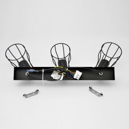 LED Spotlight  TUBE II 3xE27/15W/230V svart