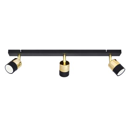 LED spotlight TUBSSON 3xGU10/4,8W/230V svart/guld