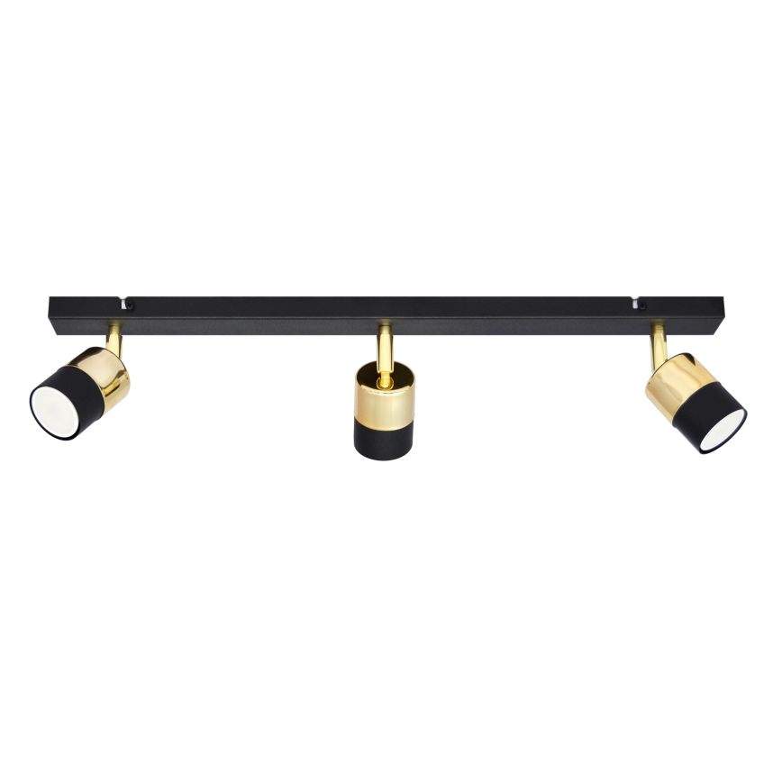 LED spotlight TUBSSON 3xGU10/4,8W/230V svart/guld