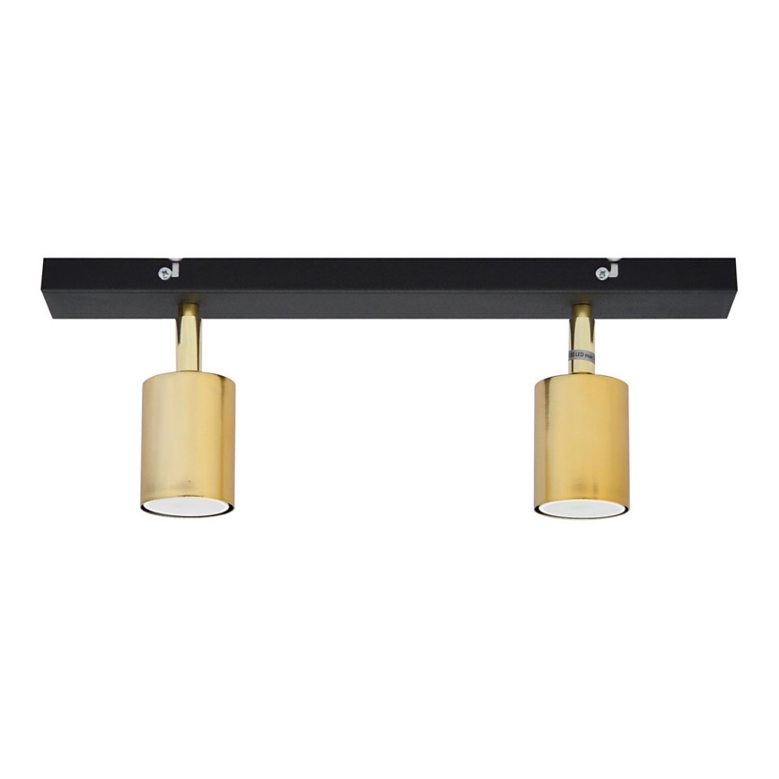 LED Spotlight TUNE 2xGU10/4,8W/230V guld/svart