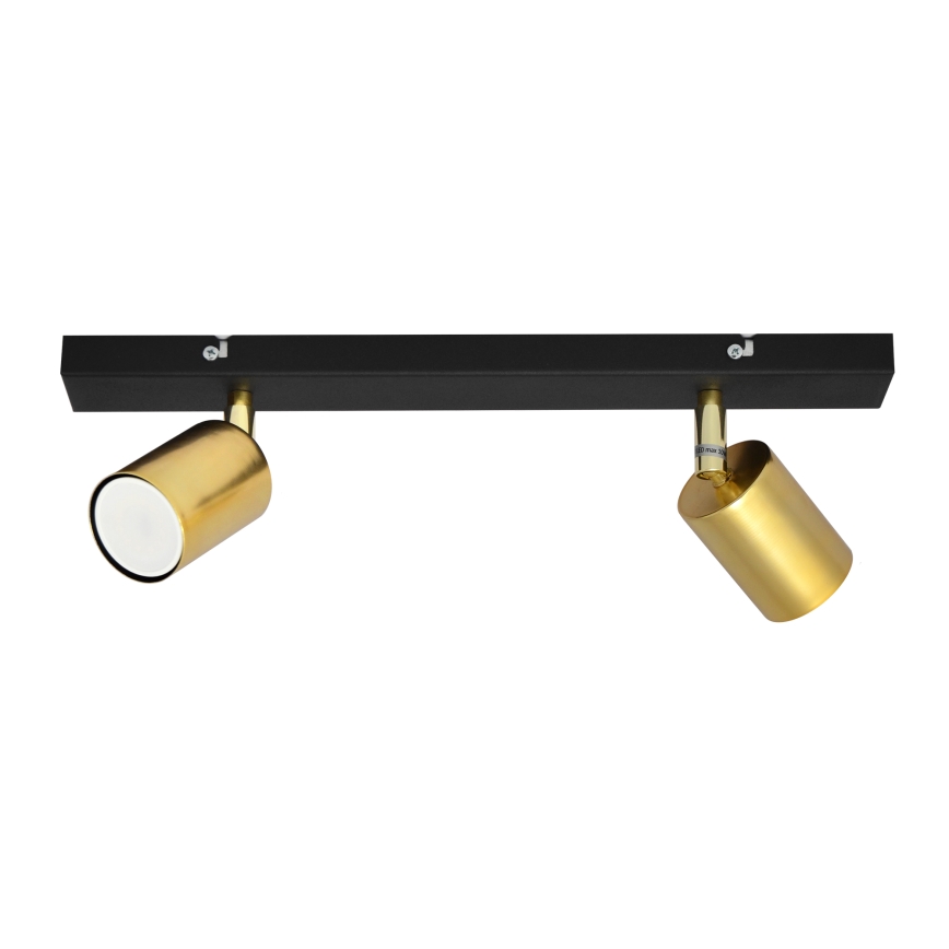 LED Spotlight TUNE 2xGU10/4,8W/230V guld/svart