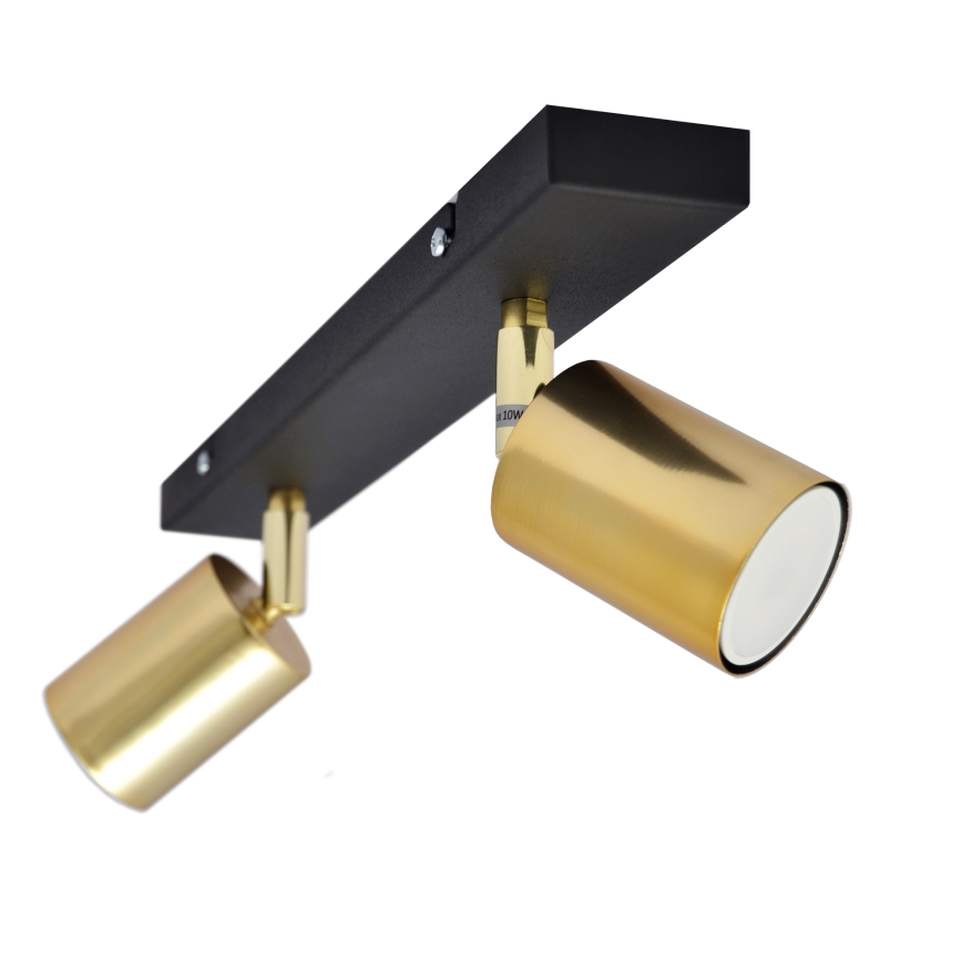 LED Spotlight TUNE 2xGU10/4,8W/230V guld/svart
