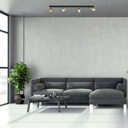 LED Spotlight TUNE 4xGU10/4,8W/230V guld/svart