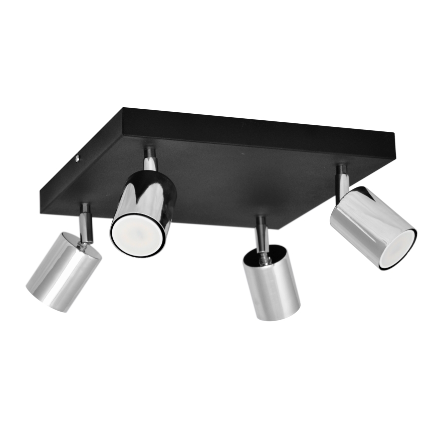LED spotlight TUNE 4xGU10/4,8W/230V matt krom/svart