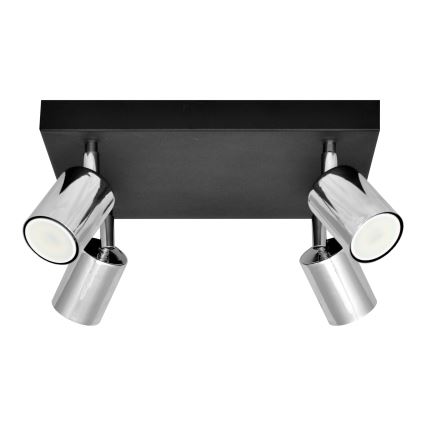 LED spotlight TUNE 4xGU10/4,8W/230V matt krom/svart