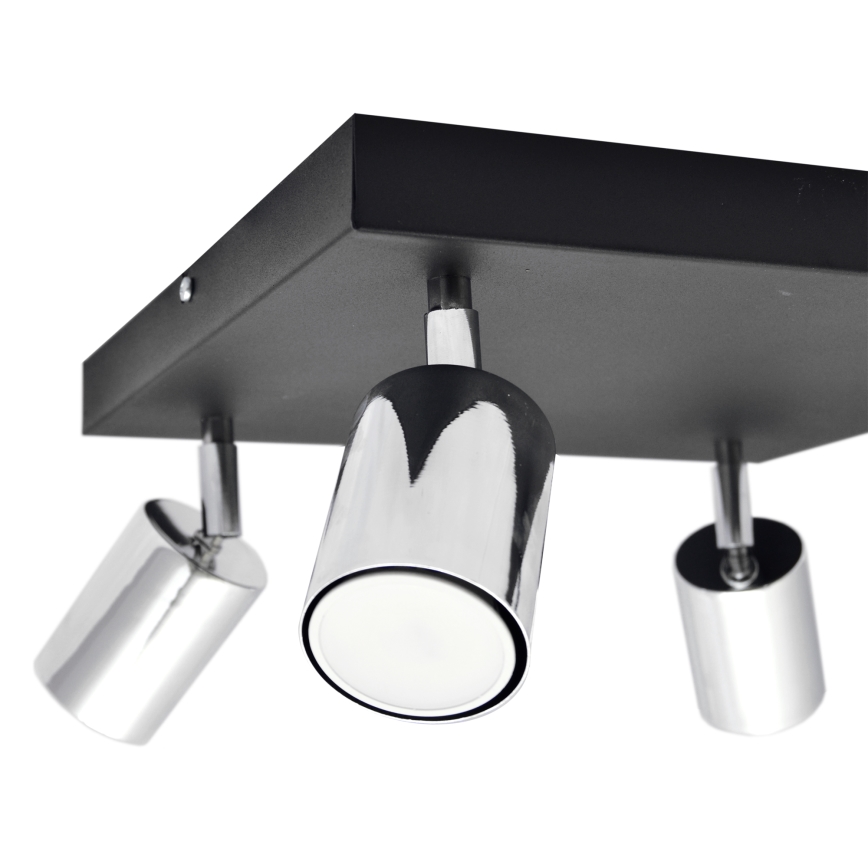 LED spotlight TUNE 4xGU10/4,8W/230V matt krom/svart