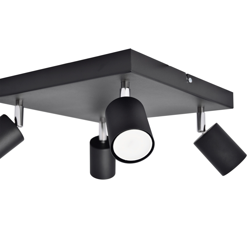 LED Spotlight TUNE 4xGU10/4,8W/230V svart