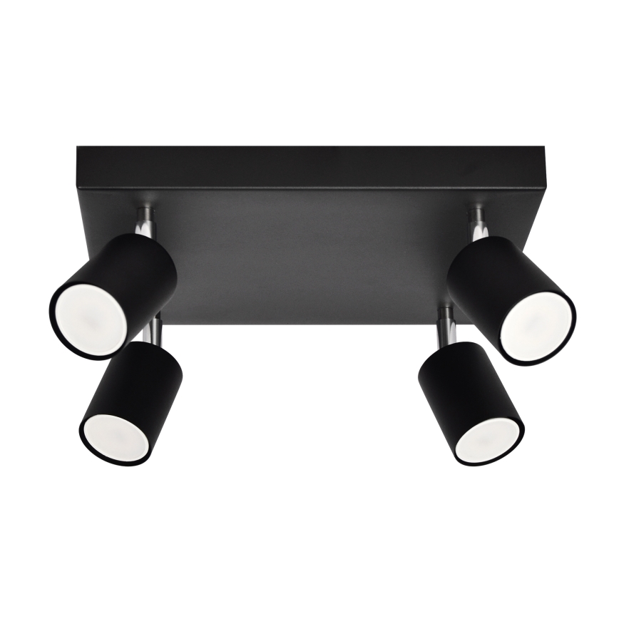 LED Spotlight TUNE 4xGU10/4,8W/230V svart