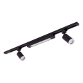 LED Spotlightsystem i skensystem TRACER 2xGU10/10W/230V + LED/20W 1 m svart