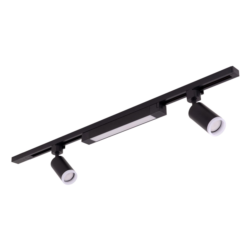 LED Spotlightsystem i skensystem TRACER 2xGU10/10W/230V + LED/20W 1 m svart