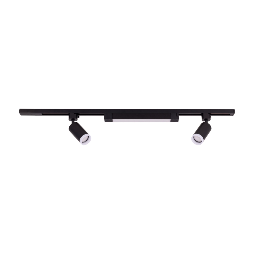 LED-spott i skensystem TRACER 2xGU10/10W/230V + LED/20W 1 m svart