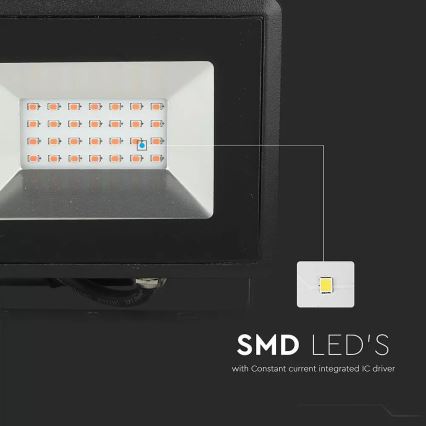 LED Strålkastare LED/20W/230V IP65 rosa ljus