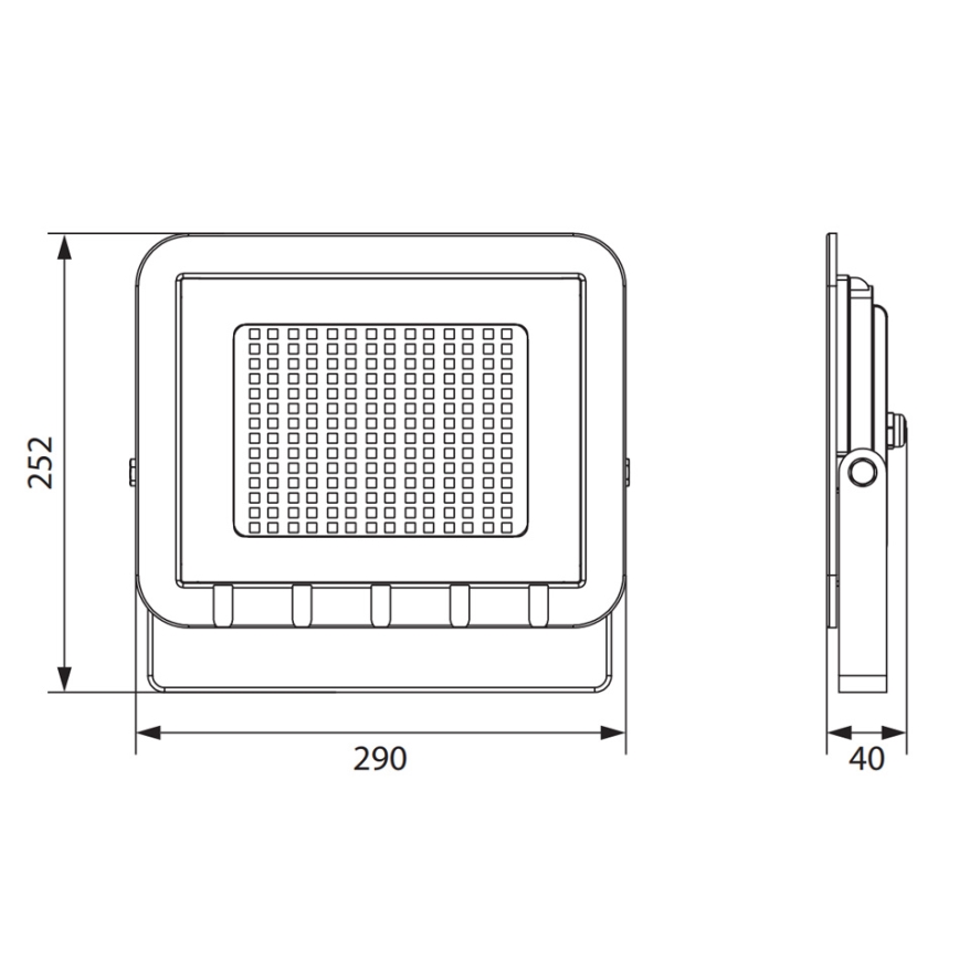 LED Strålkastare ALUM 1xLED/100W/230V IP65 4000K