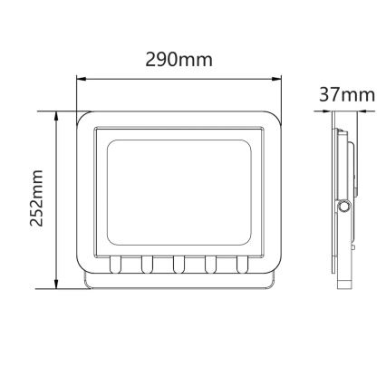 LED strålkastare för utomhusbruk LED/100W/230V 6500K IP65