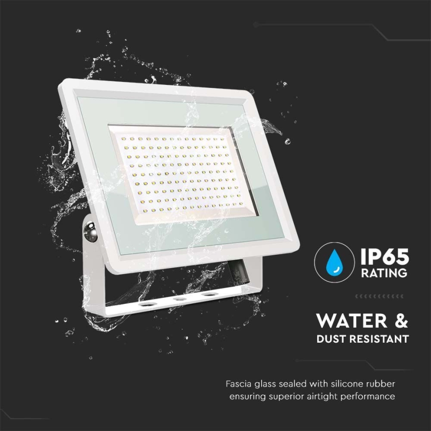 LED strålkastare för utomhusbruk LED/200W/230V 4000K IP65 vit