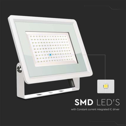 LED strålkastare för utomhusbruk LED/200W/230V 4000K IP65 vit