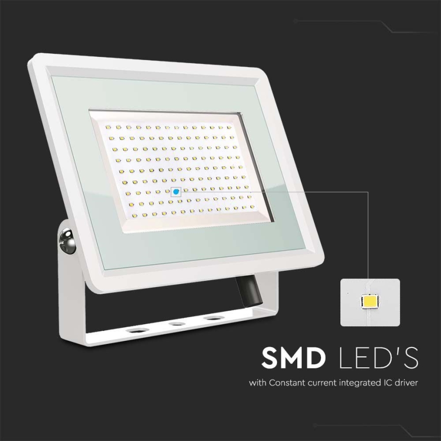 LED strålkastare för utomhusbruk LED/200W/230V 4000K IP65 vit