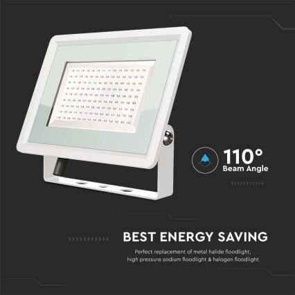 LED strålkastare för utomhusbruk LED/200W/230V 4000K IP65 vit