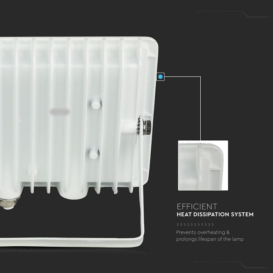 LED strålkastare för utomhusbruk LED/200W/230V 4000K IP65 vit