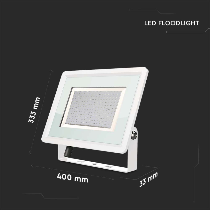 LED strålkastare för utomhusbruk LED/200W/230V 4000K IP65 vit