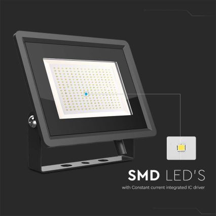LED strålkastare för utomhusbruk LED/200W/230V 6500K IP65 svart