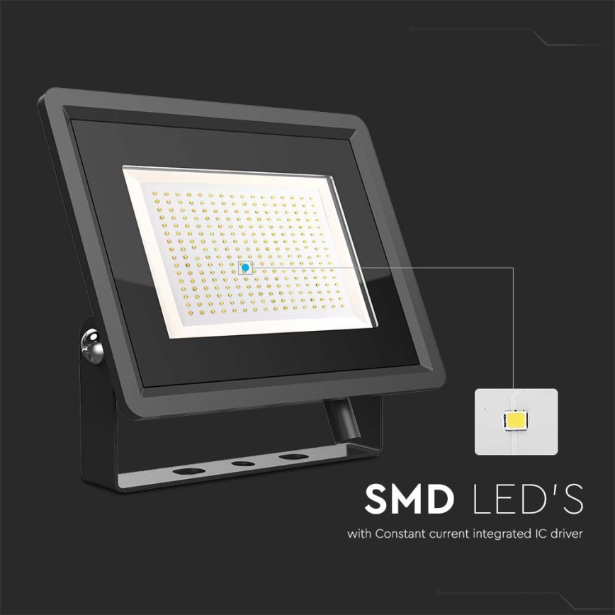 LED strålkastare för utomhusbruk LED/200W/230V 6500K IP65 svart