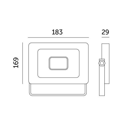 LED strålkastare för utomhusbruk LED/50W/230V 6500K IP65