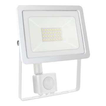 LED strålkastare för utomhusbruk med en sensor NOCTIS LUX 2 LED/30W/230V 4000K IP44 vit