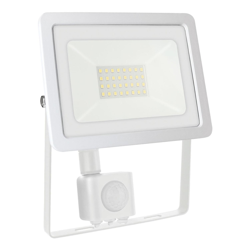 LED strålkastare för utomhusbruk med en sensor NOCTIS LUX 2 LED/30W/230V 4000K IP44 vit
