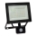 LED strålkastare för utomhusbruk med en sensor NOCTIS LUX 3 LED/50W/230V 4000K IP44 svart