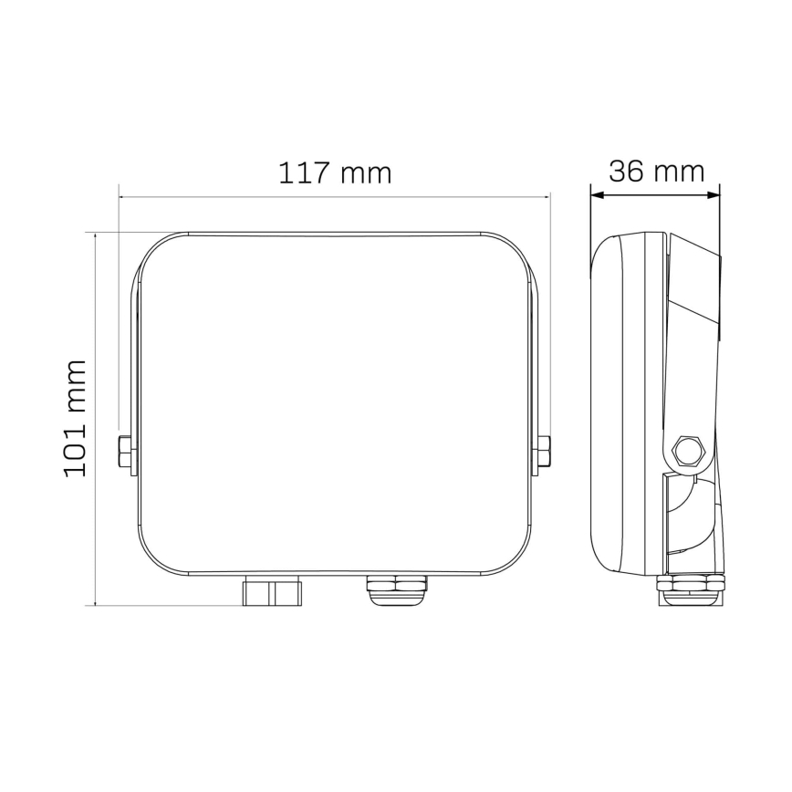 LED strålkastare för utomhusbruk MILKY LED/20W/230V 4000K IP65 svart