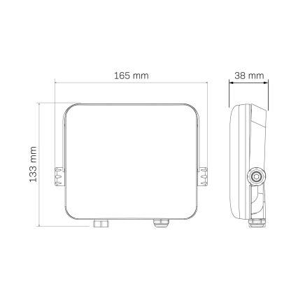 LED strålkastare för utomhusbruk MILKY LED/30W/230V 4000K IP65 svart